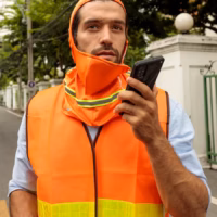Safety Orange UV Umbra PRO Mask
