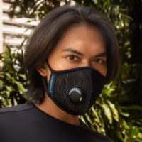 man-blackmesh-pro-valve High-Flow Mesh Black PRO Mask