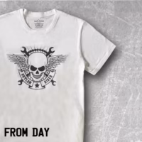 SKULL-DAY-2 Skulls Reflective White T-Shirt