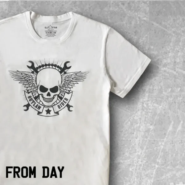 SKULL-DAY-2 Skulls Reflective White T-Shirt