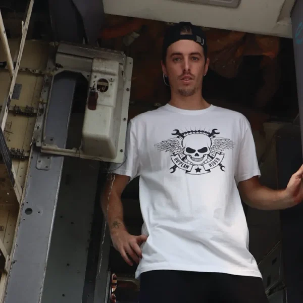 SKULL-DAY-3 Skulls Reflective White T-Shirt