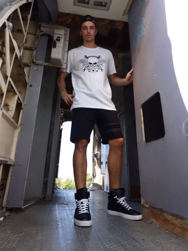 SKULL-ZOOM Skulls Reflective White T-Shirt