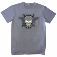 skull-tshirt-night Skulls Reflective White T-Shirt