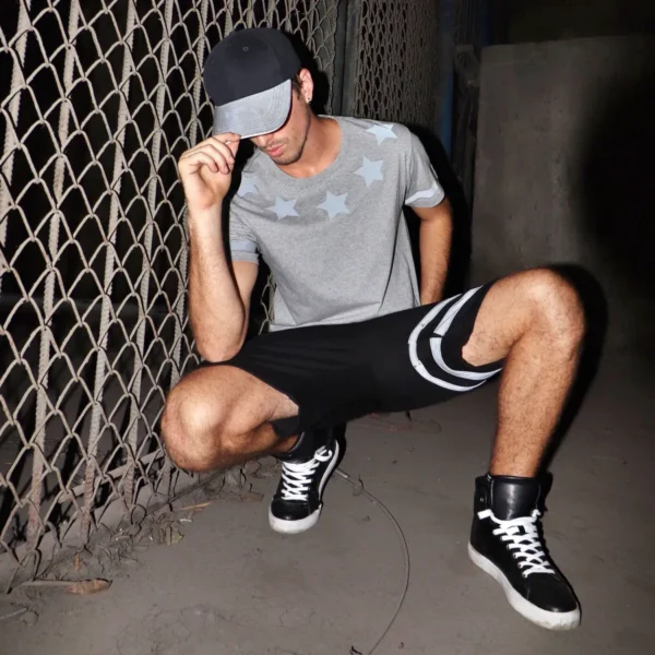 stars-grey-tshirt Star Reflective Grey T-Shirt